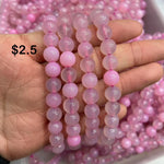 8mm rose quartz bracelet