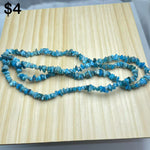 blue apatite chips string