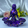 Resin yoga lady sphere holder